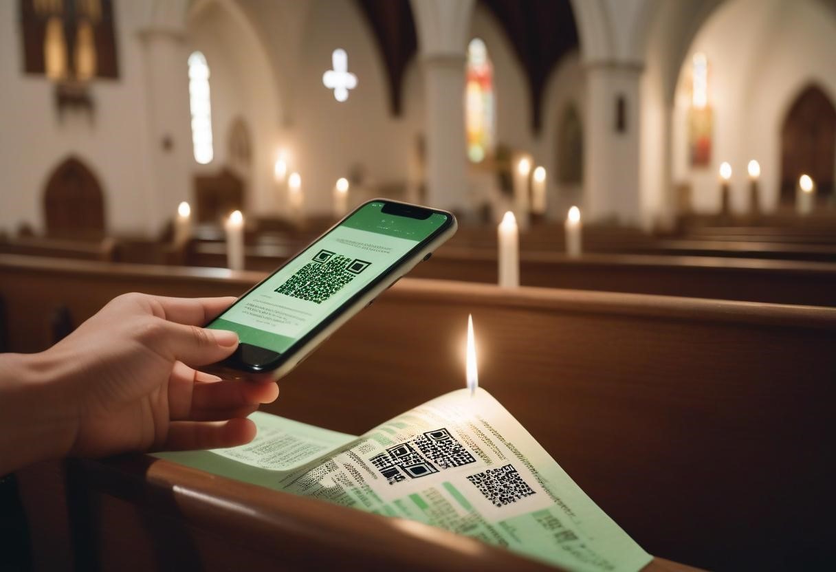 "QR codes en materiales impresos de iglesias: boletines, programas y más"